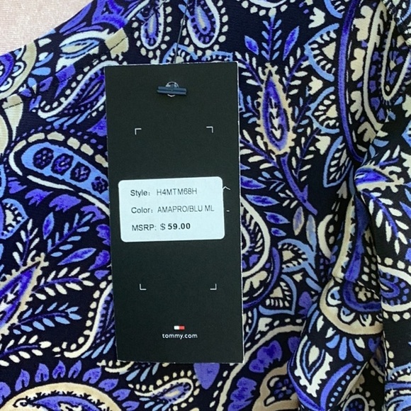 TOMMY HILFIGER NWT WOMENS SUIT SEPARATES TOP BLOUSE PAISLEY WOMENS LARGE - Picture 6 of 10